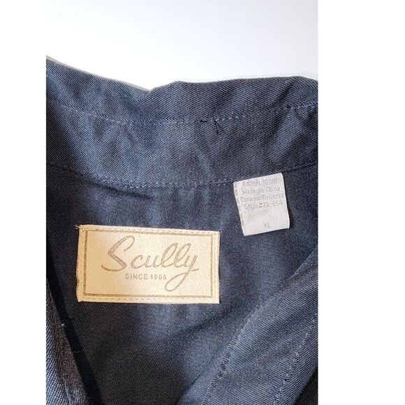 Vtg Scully Black & White Embroidered Button Up Western Shirt Size XL - Picture 3 of 14